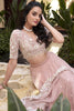 Amazing Baby Pink Thread Embroidered Silk Engagement Lehenga Choli