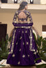 Pretty Purple Embroidered Silk Wedding Wear Lehenga Choli With Dupatta
