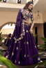 Pretty Purple Embroidered Silk Wedding Wear Lehenga Choli With Dupatta