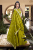Splendid Olive Green Pearl Work Georgette Mehendi Wear Lehenga Choli