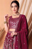 Alluring Dark Pink Sequins Georgette Event Wear Lehenga Choli