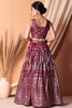 Alluring Dark Pink Sequins Georgette Event Wear Lehenga Choli