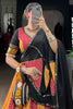 Adorable Yellow Ajarakh Printed Rayon Navratri Wear Lehenga Choli