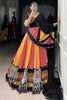 Adorable Yellow Ajarakh Printed Rayon Navratri Wear Lehenga Choli