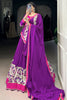 Classy Purple Floral Printed Rayon Navratri Wear Lehenga Choli