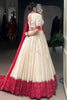 Lovely Off White Bandhani Printed Cotton Navratri Lehenga Choli With Dupatta