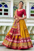 Gorgeous Mustard Yellow Patola Printed Silk Lehenga Choli With Dupatta