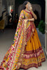 Winsome Mustard Patola Print Tussar Silk Traditional Lehenga Choli