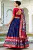 Magnetic Blue Patola Printed Silk Onam Special Lehenga Choli