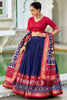 Magnetic Blue Patola Printed Silk Onam Special Lehenga Choli