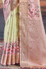 Astonishing Light Pink Digital Print Satin Function Wear Saree