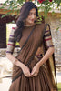 Dazzling Brown Zari Weaving Chanderi Festival Wear Lehenga Choli