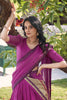 Delightful Pink Zari Weaving Chanderi Event Wear Lehenga Choli