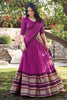 Delightful Pink Zari Weaving Chanderi Event Wear Lehenga Choli