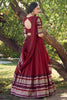 Spectacular Red Zari Weaving Chanderi Traditional Lehenga Choli