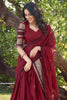 Spectacular Red Zari Weaving Chanderi Traditional Lehenga Choli