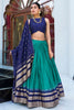 Stunning Teal Green Zari Weaving Chanderi Event Wear Lehenga Choli
