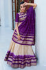 Beautiful Off-White Zari Weaving Chanderi Traditional Lehenga Choli
