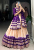 Ravishing Off-White Zari Weaving Chanderi Traditional Lehenga Choli