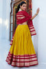 Glorious Mustard-Yellow Zari Weaving Chanderi Haldi Wear Lehenga Choli