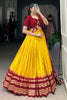 Stunning Mustard-Yellow Zari Weaving Chanderi Haldi Wear Lehenga Choli