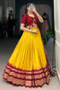 Stunning Mustard-Yellow Zari Weaving Chanderi Haldi Wear Lehenga Choli