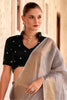 Winning Grey Color Weaving Tissue Silk Event Wear Saree With Blouse