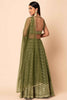 Beautiful Green Zari Embroidery Georgette Mehendi Wear Lehenga Choli