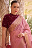 Fantastic Light Mauve Weaving Tissue Silk Event Wear Saree With Blouse