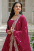 Bewitching Rani Pink Georgette Festival Wear Gown With Dupatta