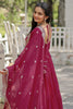 Bewitching Rani Pink Georgette Festival Wear Gown With Dupatta