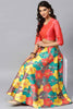 Winning Multi-Color Floral Jacquard Party Wear Lehenga Choli