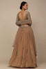 Impressive Beige Sequins Georgette Reception Wear Lehenga Choli