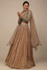 Impressive Beige Sequins Georgette Reception Wear Lehenga Choli