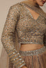 Impressive Beige Sequins Georgette Reception Wear Lehenga Choli