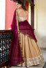 Surprising Cream Zari Weaving Silk Function Wear Lehenga Choli