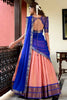 Astonishing Peach Zari Weaving Silk Event Wear Lehenga Choli