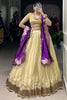Lovable Cream Color Zari Weaving Silk Festival Wear Lehenga Choli