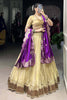 Lovable Cream Color Zari Weaving Silk Festival Wear Lehenga Choli