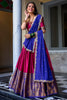 Precious Magenta Color Zari Weaving Narayan Pattu Half Saree Lehenga