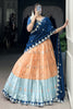 Marvelous Orange Zari Weaving Silk Event Wear Half Saree Lehenga