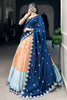 Marvelous Orange Zari Weaving Silk Event Wear Half Saree Lehenga