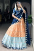 Marvelous Orange Zari Weaving Silk Event Wear Half Saree Lehenga