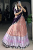 Fabulous Peach Zari Weaving Silk Festive Wear Half Saree Lehenga