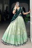 Stunning Pista Green Zari Weaving Silk Lehenga Choli With Dupatta