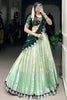 Stunning Pista Green Zari Weaving Silk Lehenga Choli With Dupatta