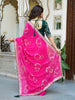 LOEELY PINK GOTTA PATTI WORK GEORGETTE PARTY WEAR SAREE WITH BLOUSE