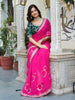 LOEELY PINK GOTTA PATTI WORK GEORGETTE PARTY WEAR SAREE WITH BLOUSE
