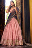 Wonderful Light Pink Zari Weaving Silk Festival Wear Half Saree Lehenga