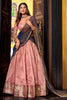 Wonderful Light Pink Zari Weaving Silk Festival Wear Half Saree Lehenga